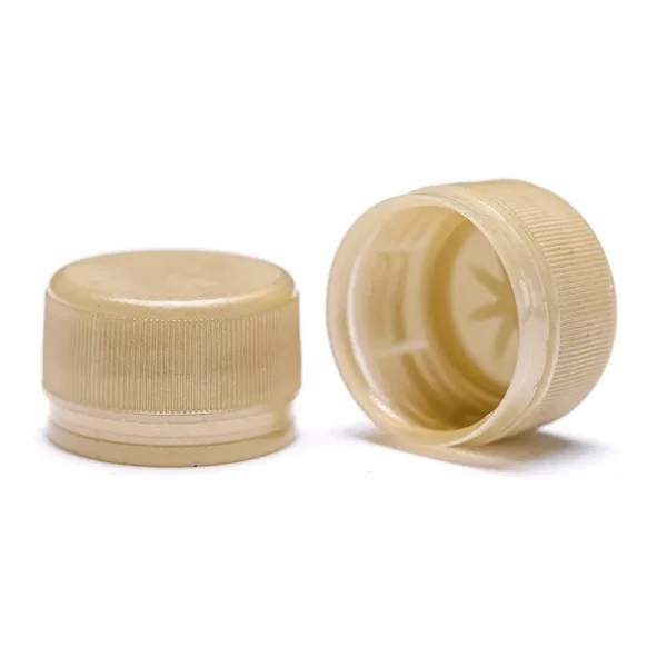 Plastic Screwcap Closures (PCO 1810), gold.