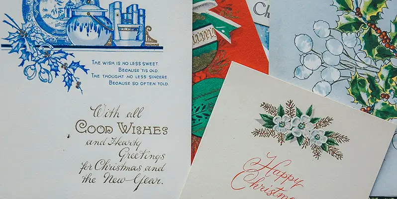 A collection of Christmas cards