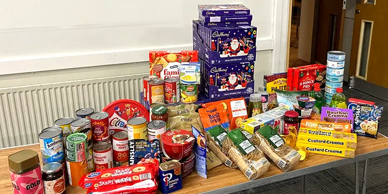 Donations to the food bank